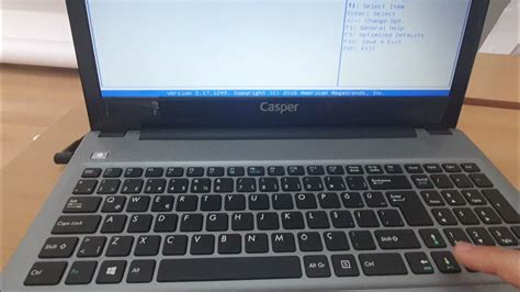 casper laptopa format nasıl atılır